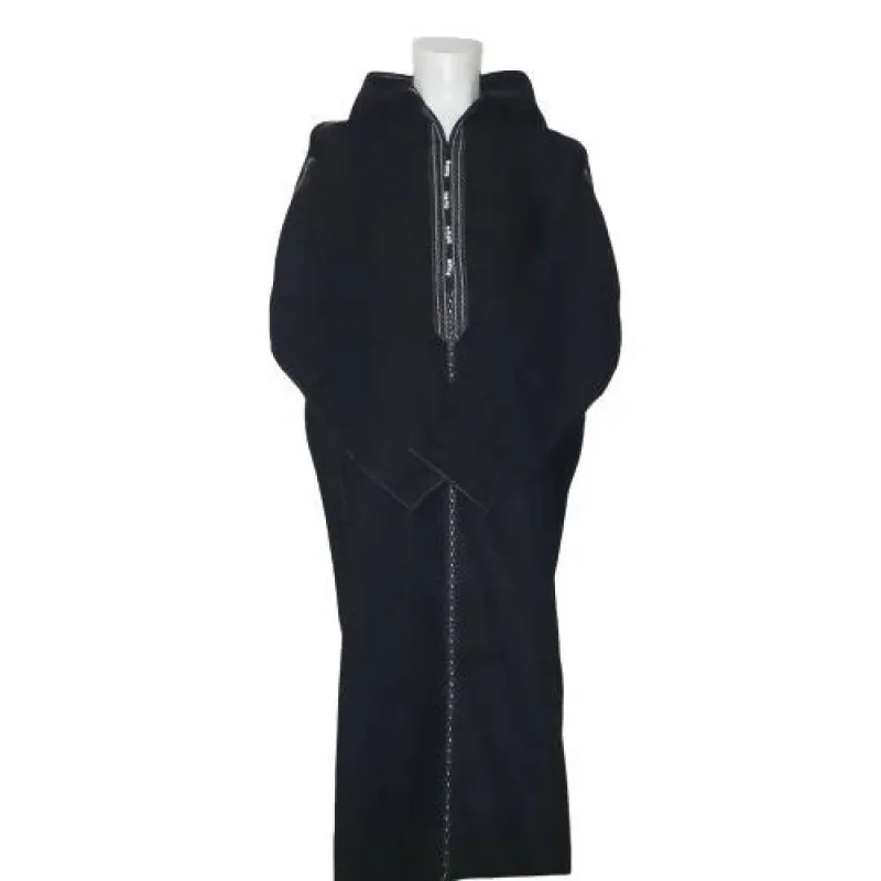 black djellaba home made for men